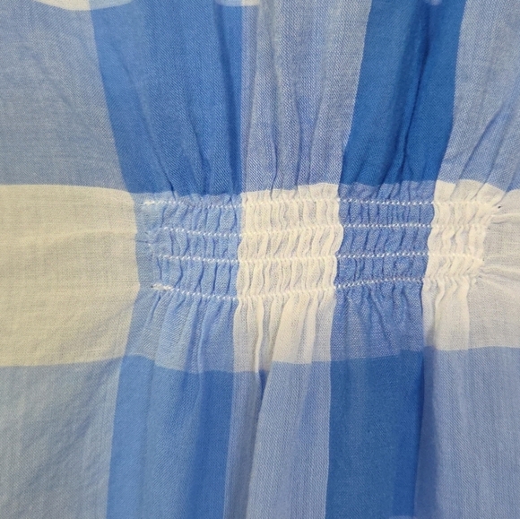 Aeropostale Button Up Plaid Shirt Top Womens Medium Blue Y2K - Picture 4 of 8